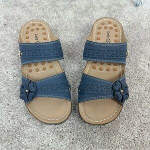 Blue Lady Sun Comfort Floral Sandals